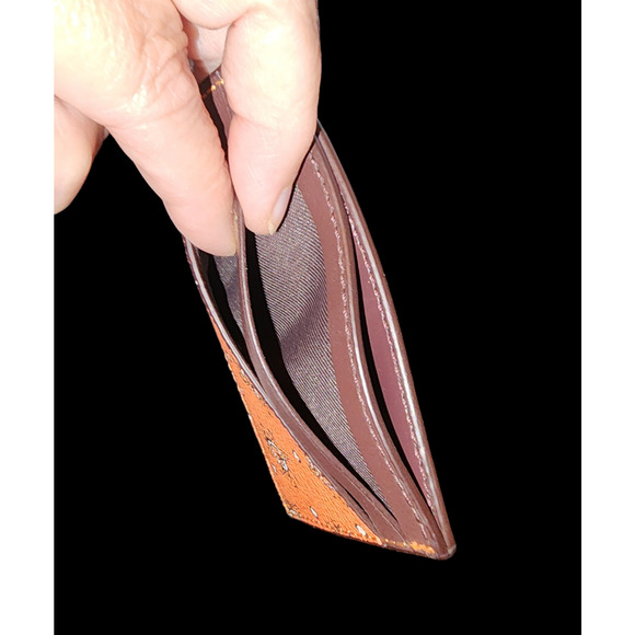 Coach coral Paisley print slim card wallet - Picture 5 of 10